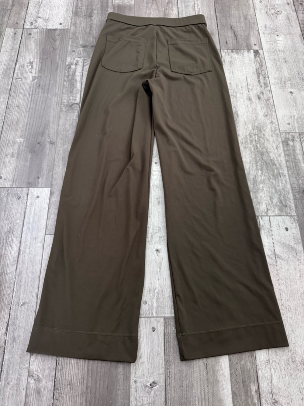 Halara DayStretch High Waisted Straight Leg Casual Pants Pockets Green Med Tall - Picture 4 of 7